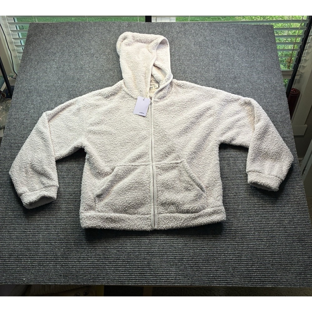MellowSoft Zip-up Hoodie Super Soft Full Zip Fleece Long Sleeve Cozy Lilac XL - Picture 6 of 13
